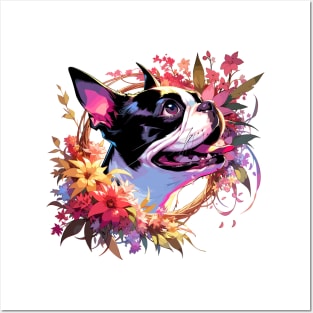 Boston Terrier Joyful Mothers Day Dog Mom Gift Posters and Art